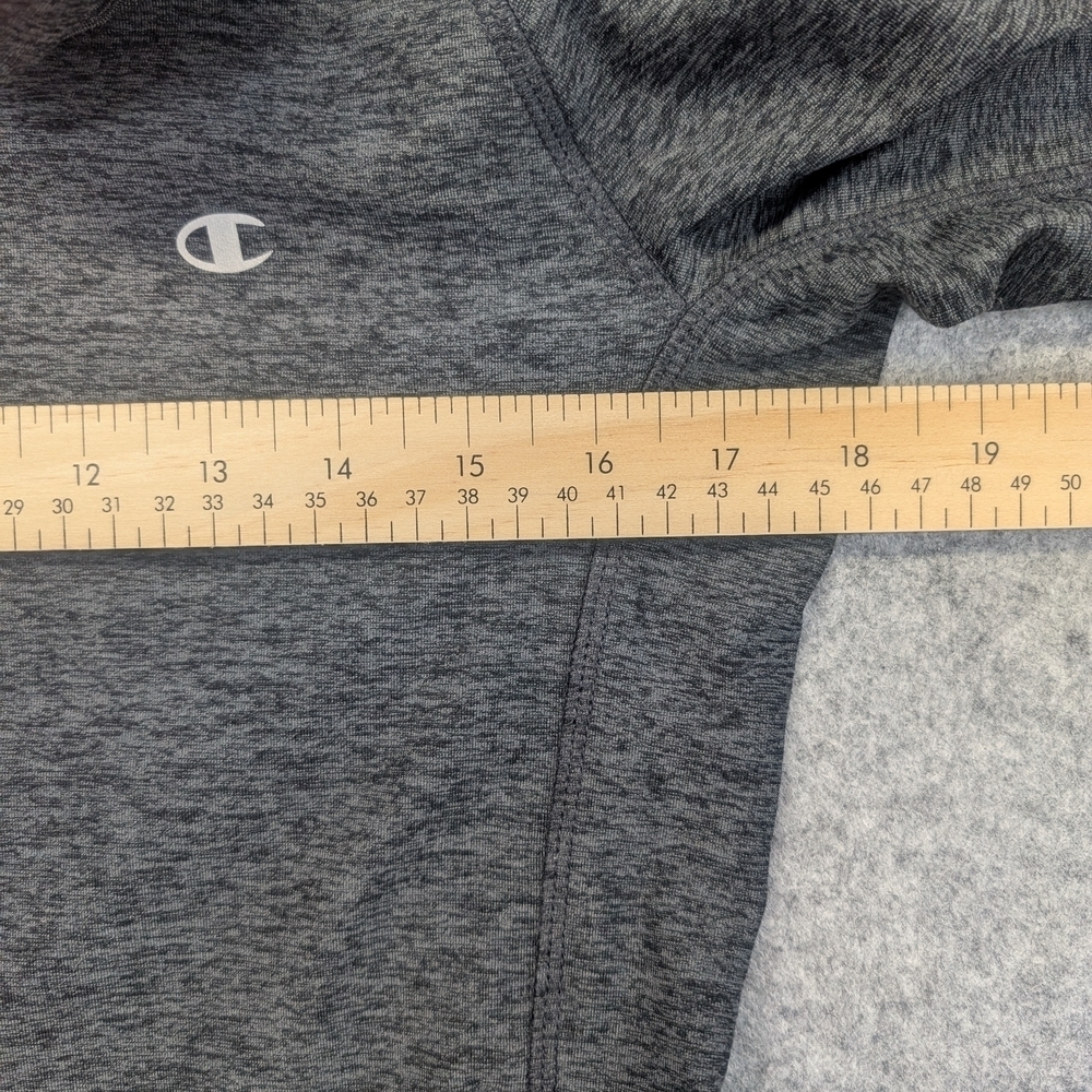 Champion women long sleeve athletic jacket lightweight full-zip slim gray small - Picture 6 of 10